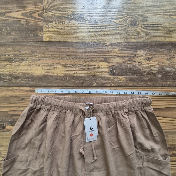 Tarse Wide Leg High Rise Linen Pants Medium - Picture 5 of 10